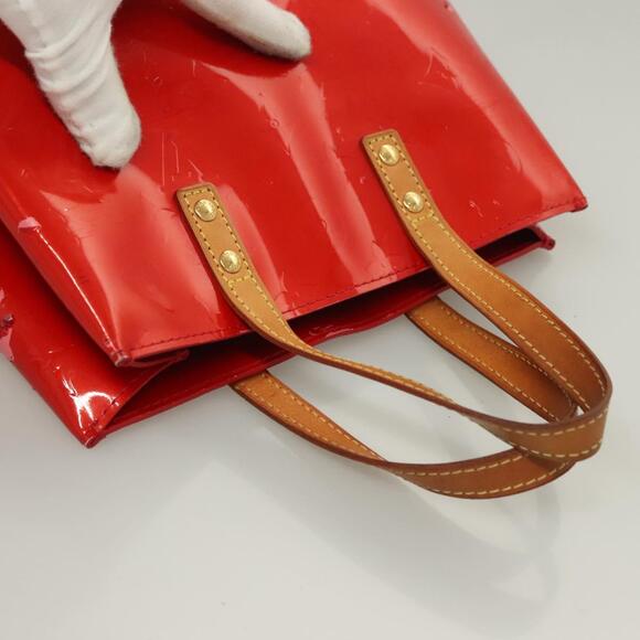 LOUIS VUITTON Monogram Vernis Reade PM Hand Bag Red Rouge M91088 - Picture 6 of 12